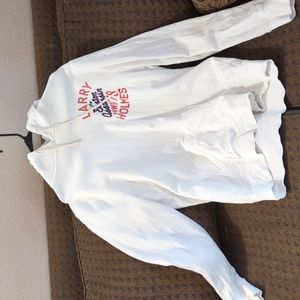 Roots of Fight Large White Larry Holmes Hoodie